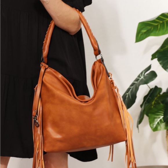 Boho Edgy Trim Shoulder Bag - Picture 1 of 14
